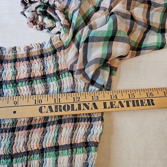 Anthropologie Maeve Cerie Plaid Smocked Maxi Dress, S - Picture 13 of 15